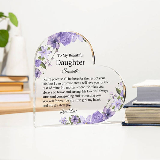 Personalized Daughter Acrylic Heart Gift
