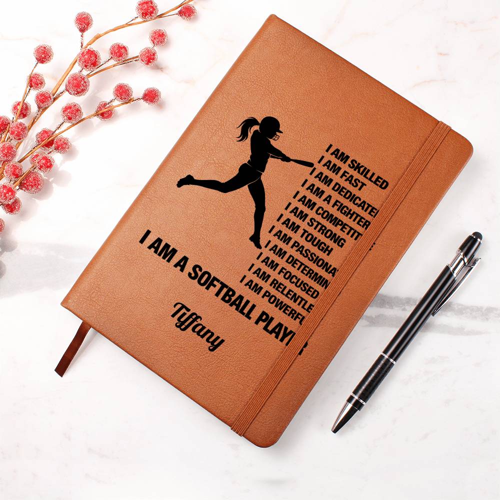 Personalized Softball Player Affirmation Journal