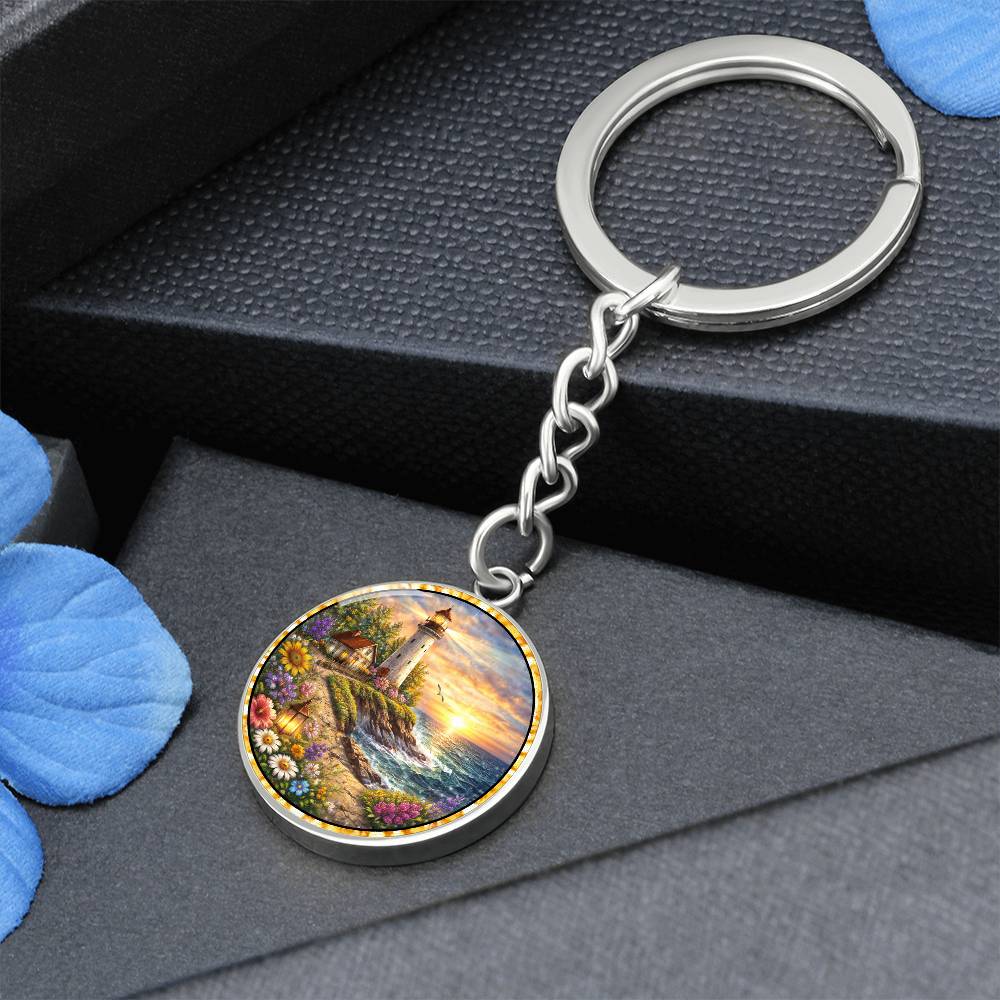 Lighthouse Personalized Engraved Necklace Bracelet or Keychain