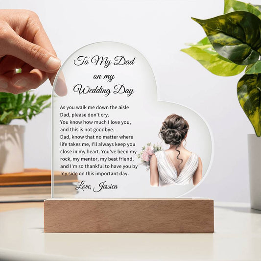 Father of The Bride Custom Wedding Plaque-[Heartfelt Family Gift]