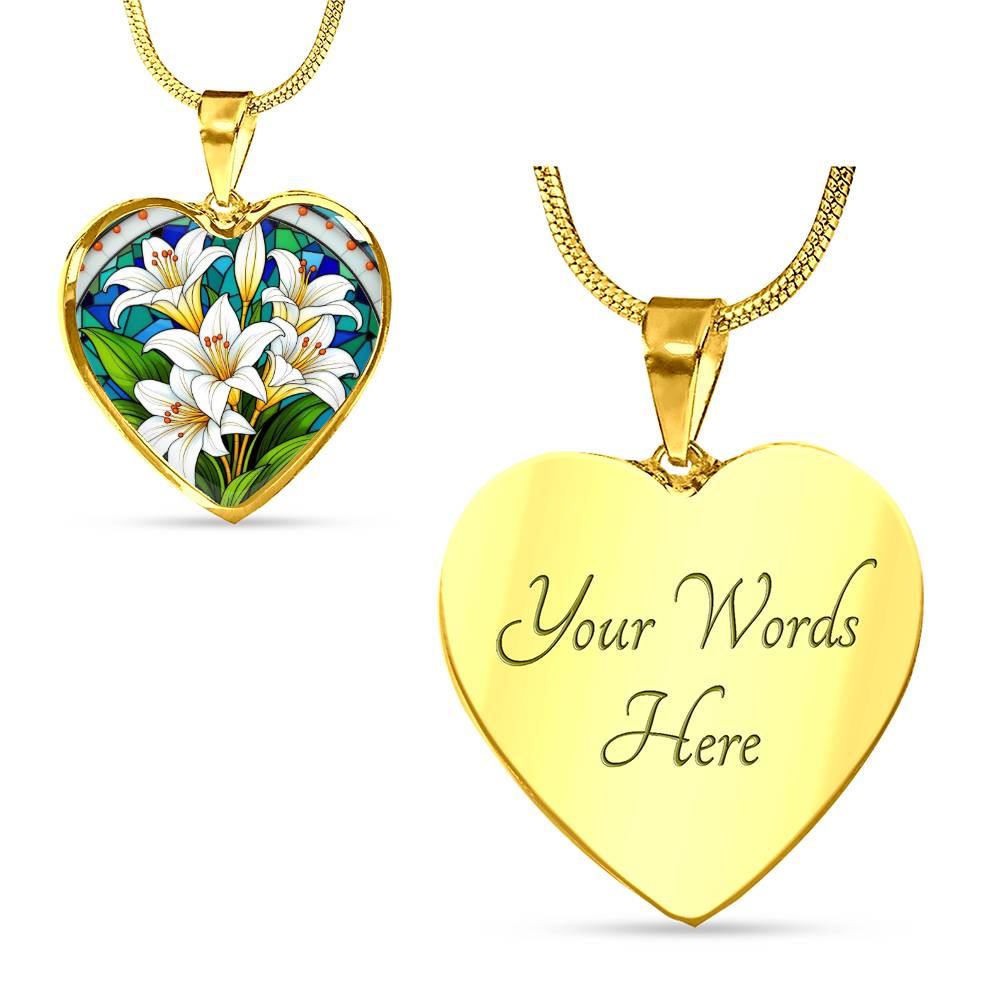 Lily of The Valley Necklace with Engraving