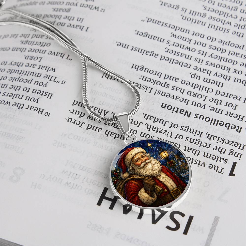 Personalized Santa Engraved Necklace