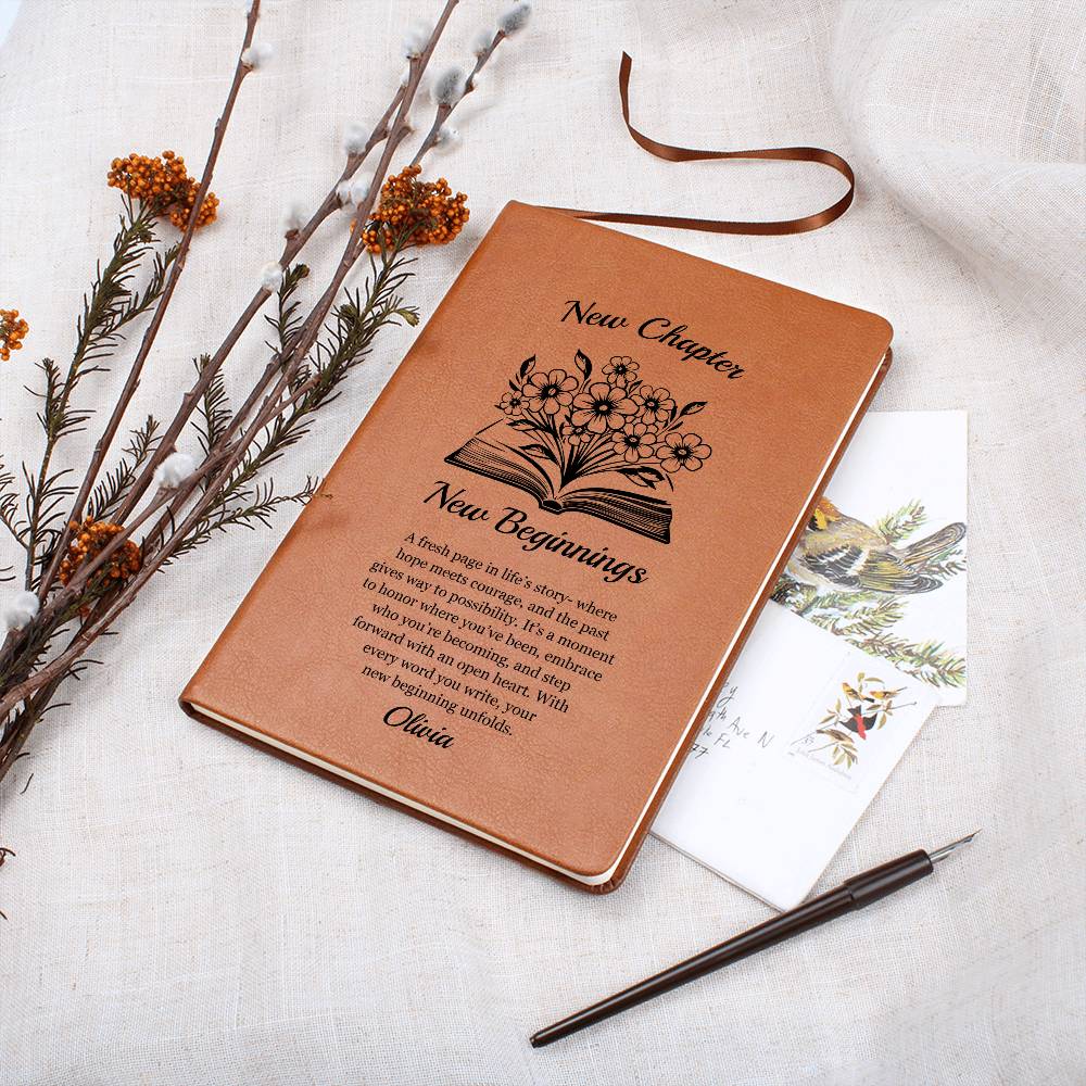 Next Chapter New Beginnings Vegan Leather Journal