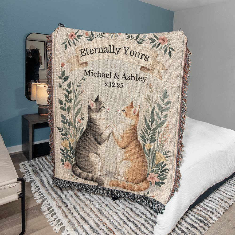 Heirloom Artwork Woven Blanket (Portrait)-[Heartfelt Family Gift]