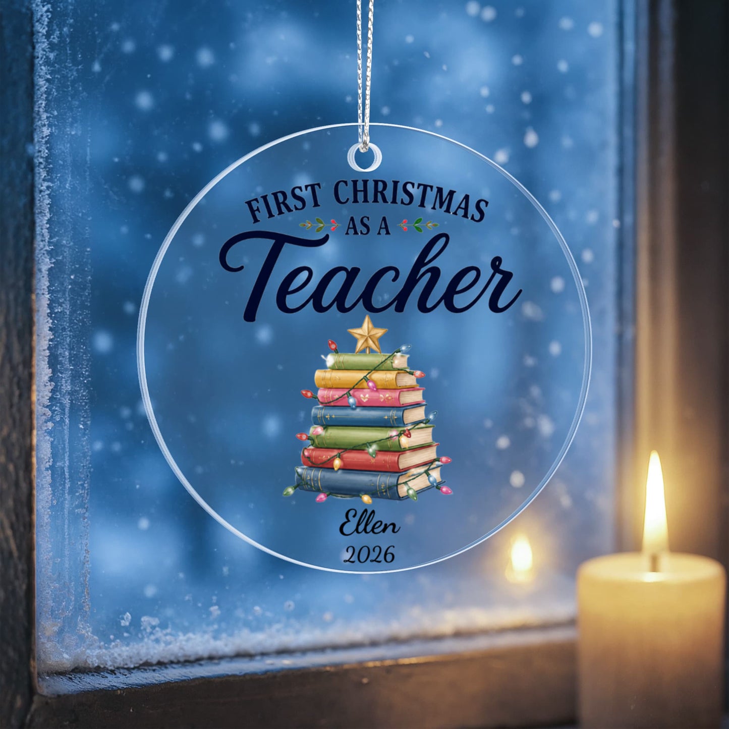 1st Christmas As A Teacher Ornament