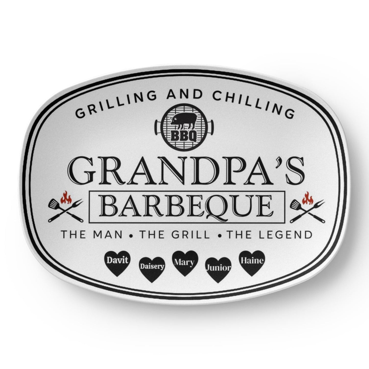 Grandpas Grilling Platter 10”x14” Platter