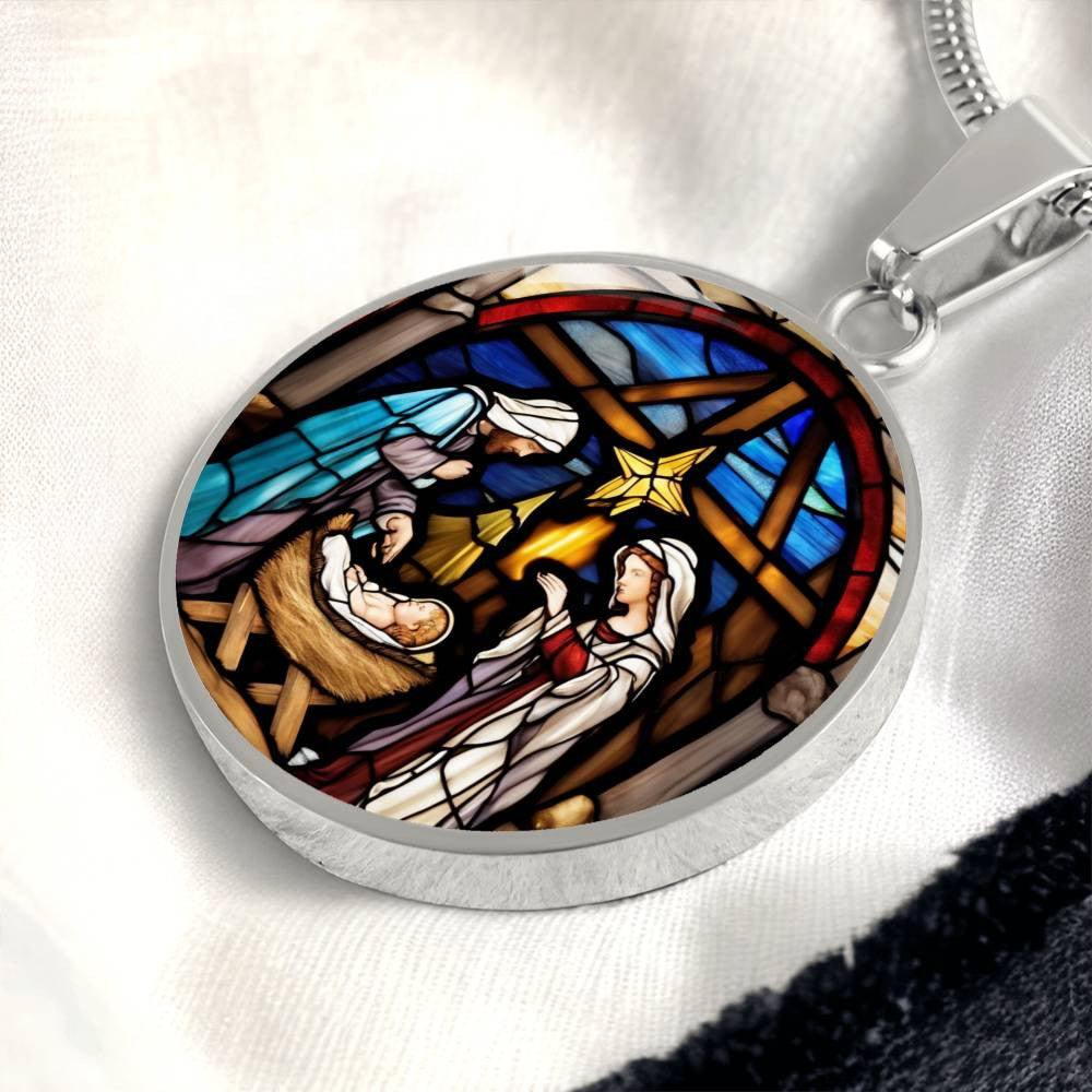 Baby Jesus Mary Joseph Manager Christmas Necklace-[Heartfelt Family Gift]