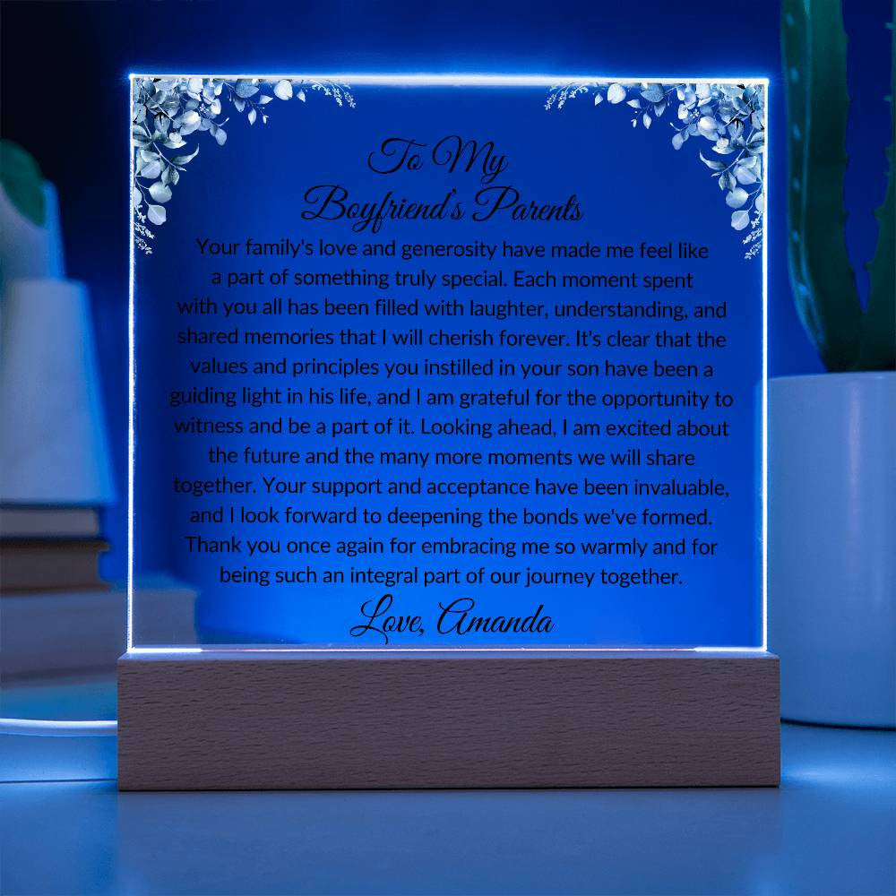 Boyfriends Parents Acrylic Plaque-[Heartfelt Family Gift]