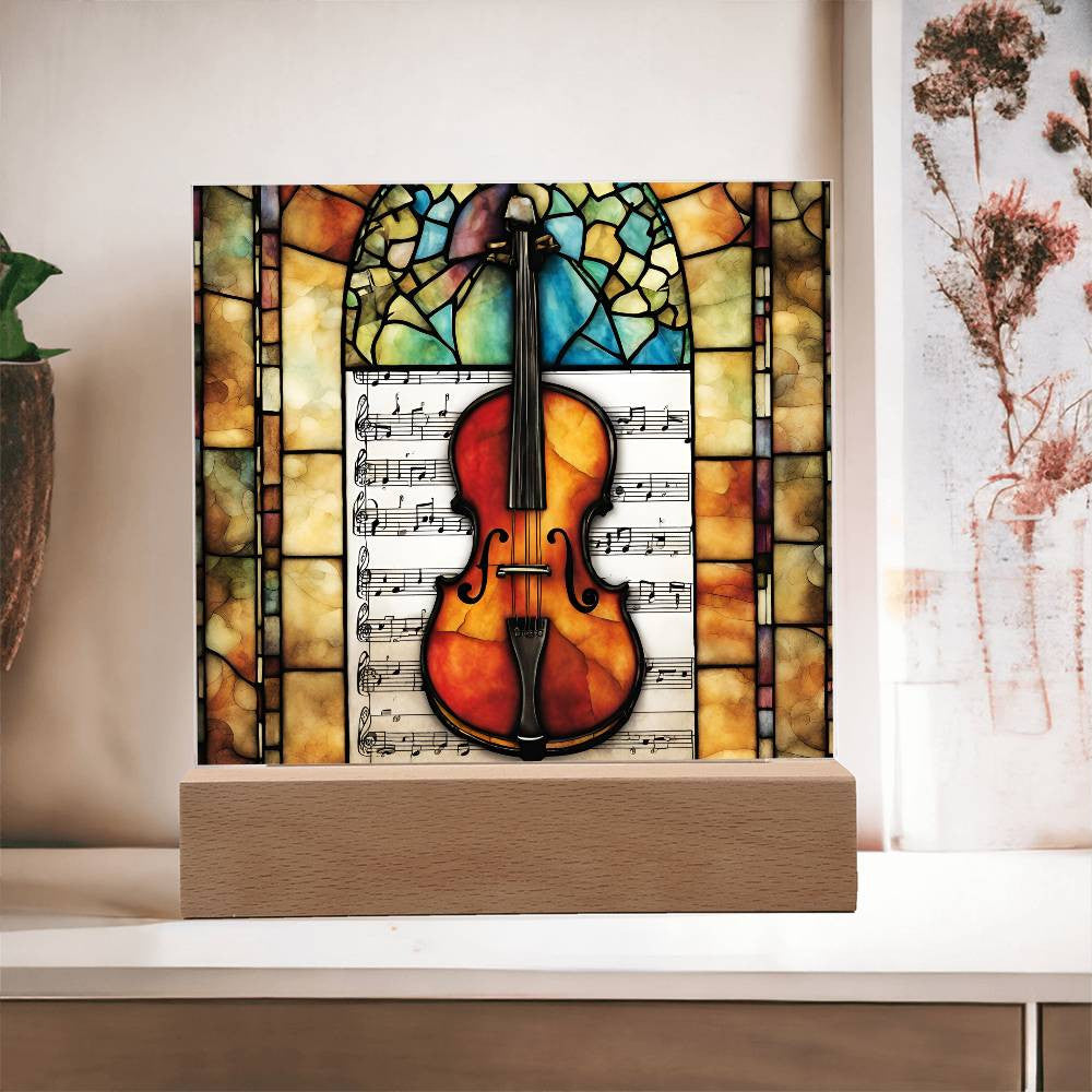 Violin Acrylic Plaque Gift for Music Lover-[Heartfelt Family Gift]