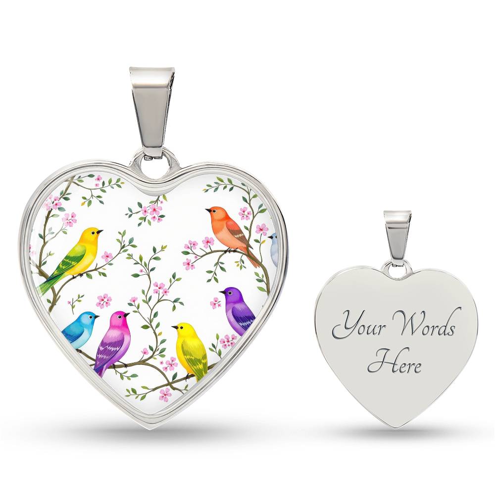 Bird  Necklace with Engraving
