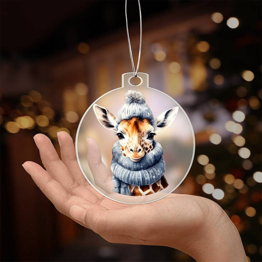 Winter Giraffee Ornament-[Heartfelt Family Gift]
