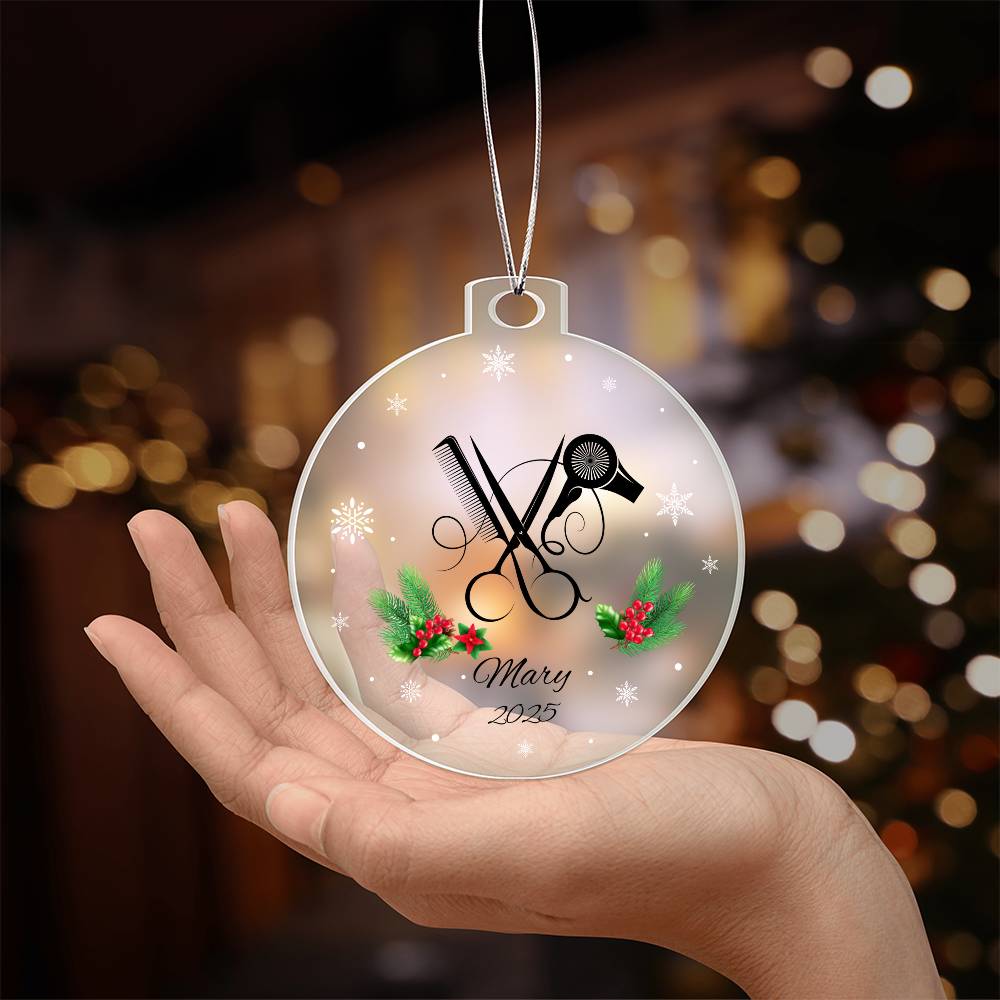 Hairdresser Christmas tree ornament