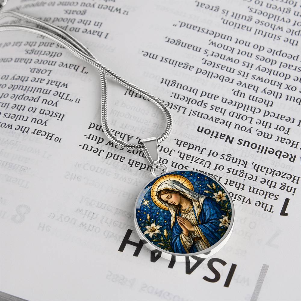 Personalized Virgin Mary Necklace