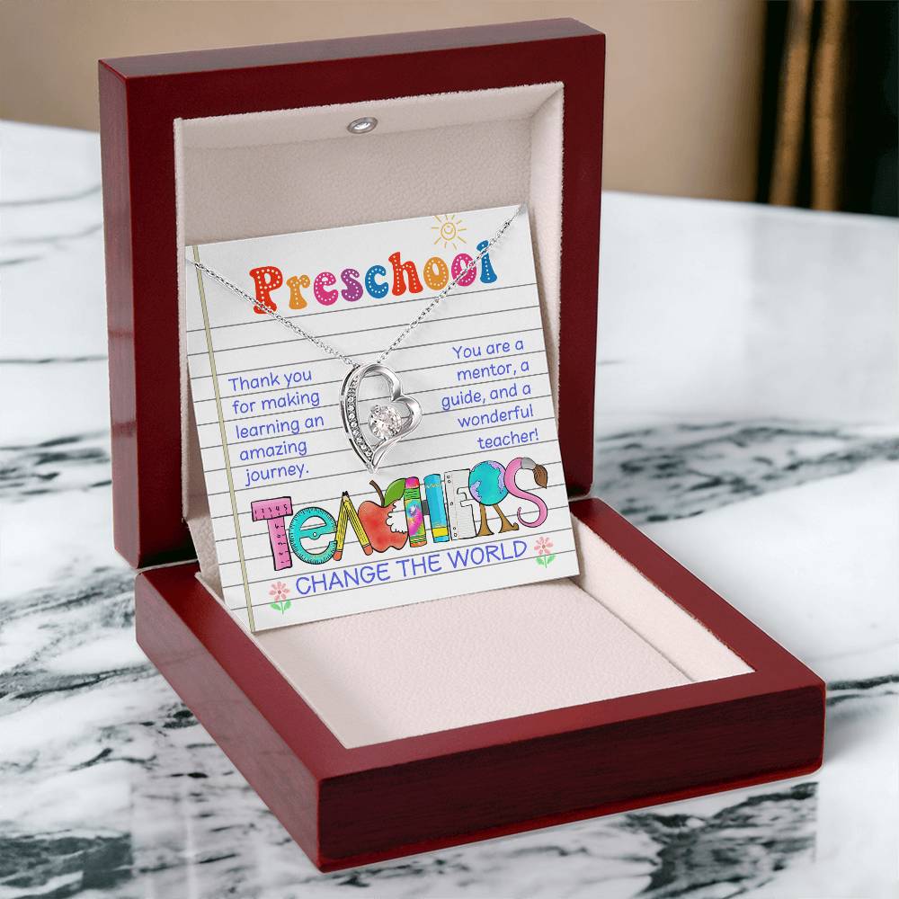 Teacher Thank You Necklace Gift