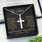 Stainless Cross Necklace w/ MC-[Heartfelt Family Gift]