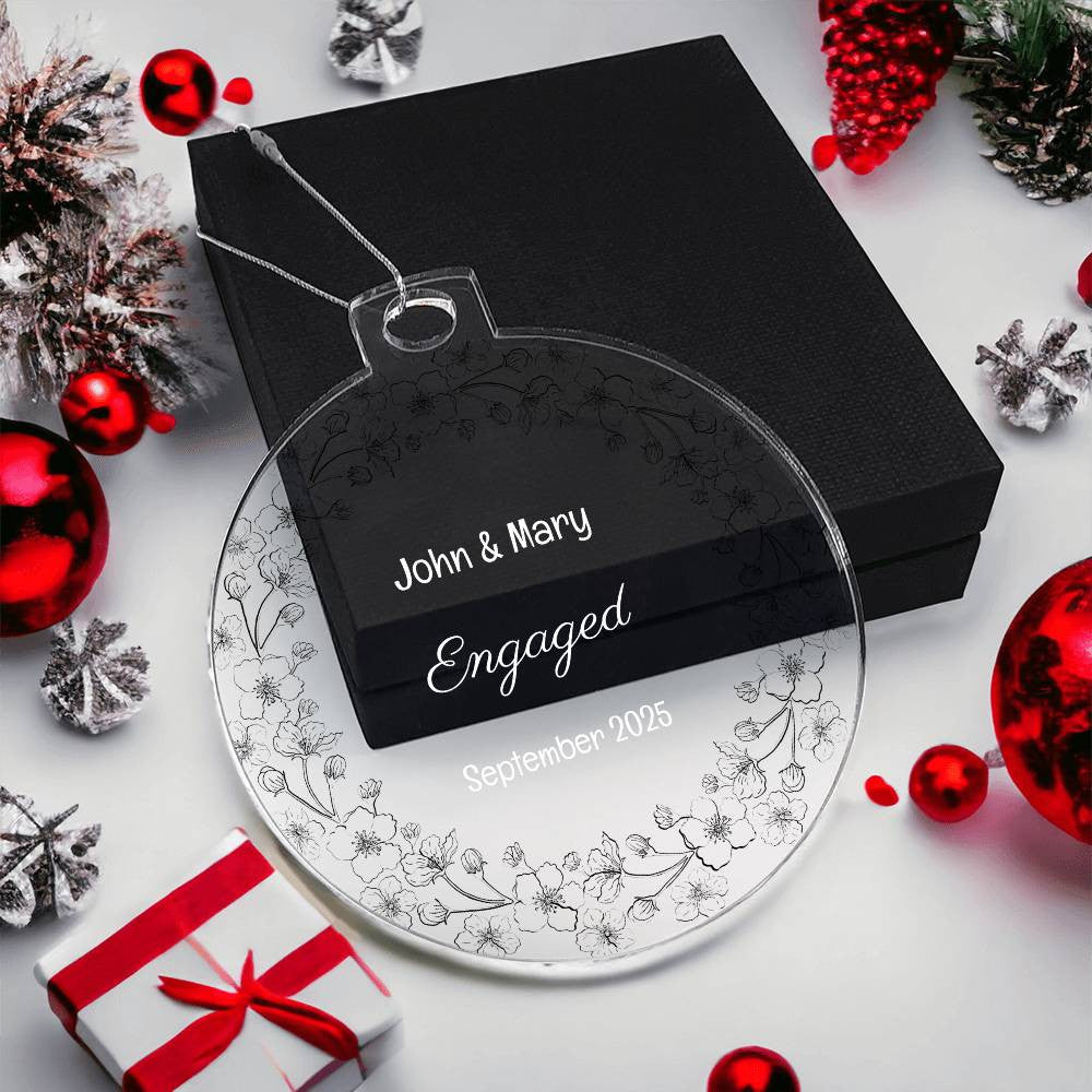 First Christmas Engaged Ornament-[Heartfelt Family Gift]
