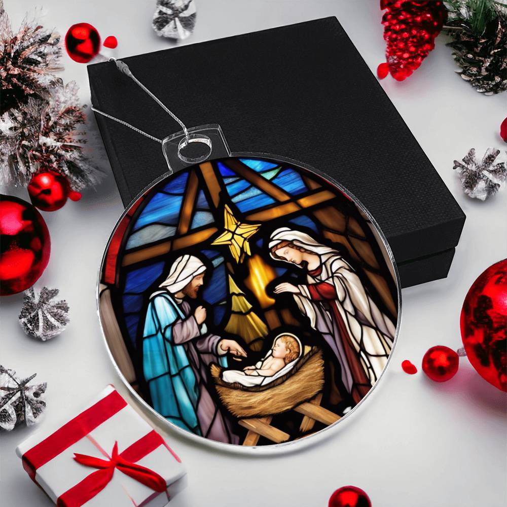 Baby Jesus Nativity Acrylic Ornament Plaque