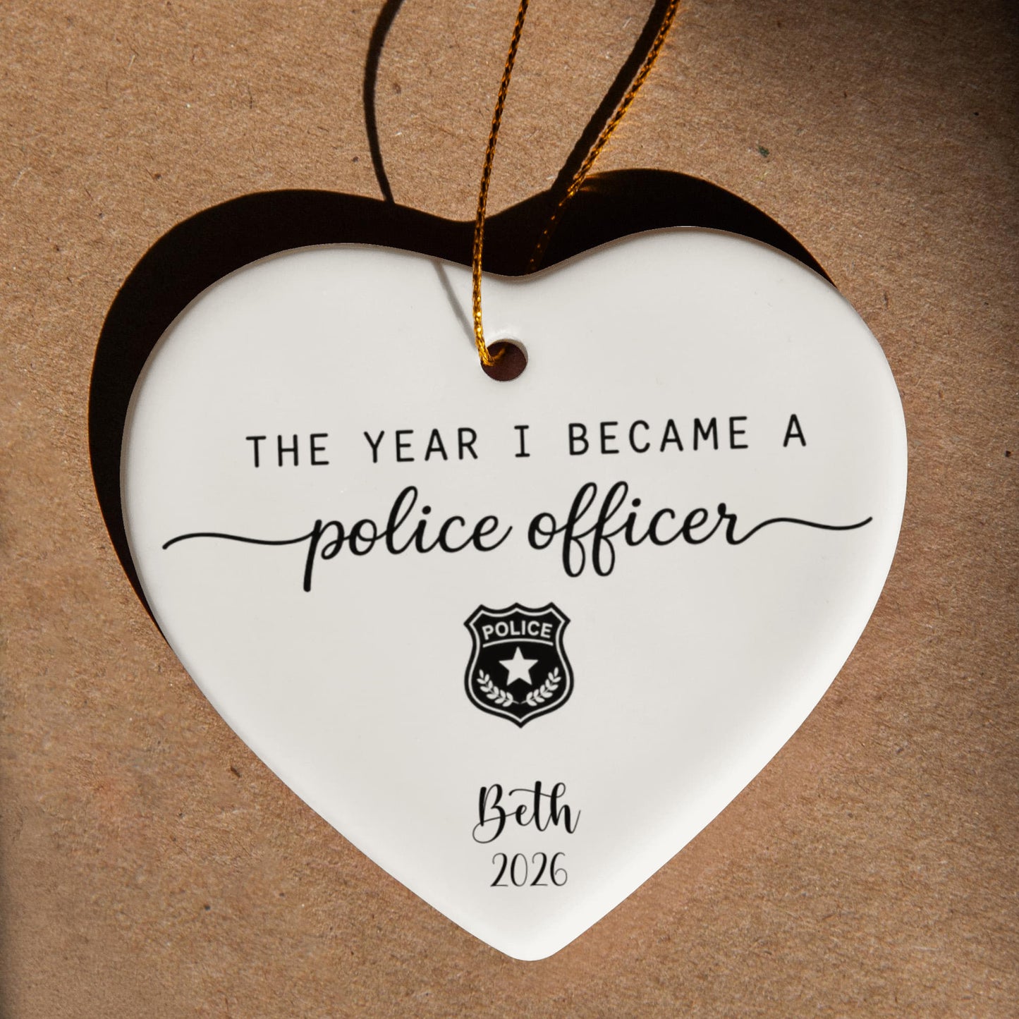 1st Christmas As a Police Officer Ornament