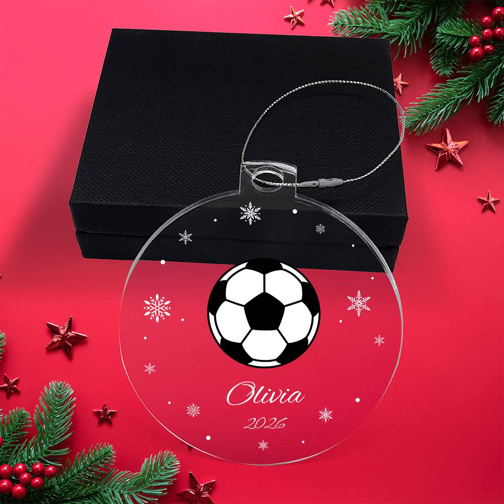 Soccer Christmas tree ornament