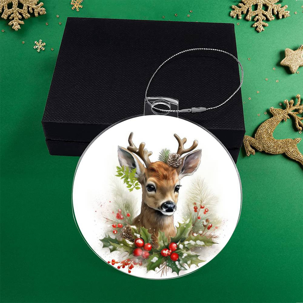 Buck Deer Acrylic Christmas Ornament-[Heartfelt Family Gift]