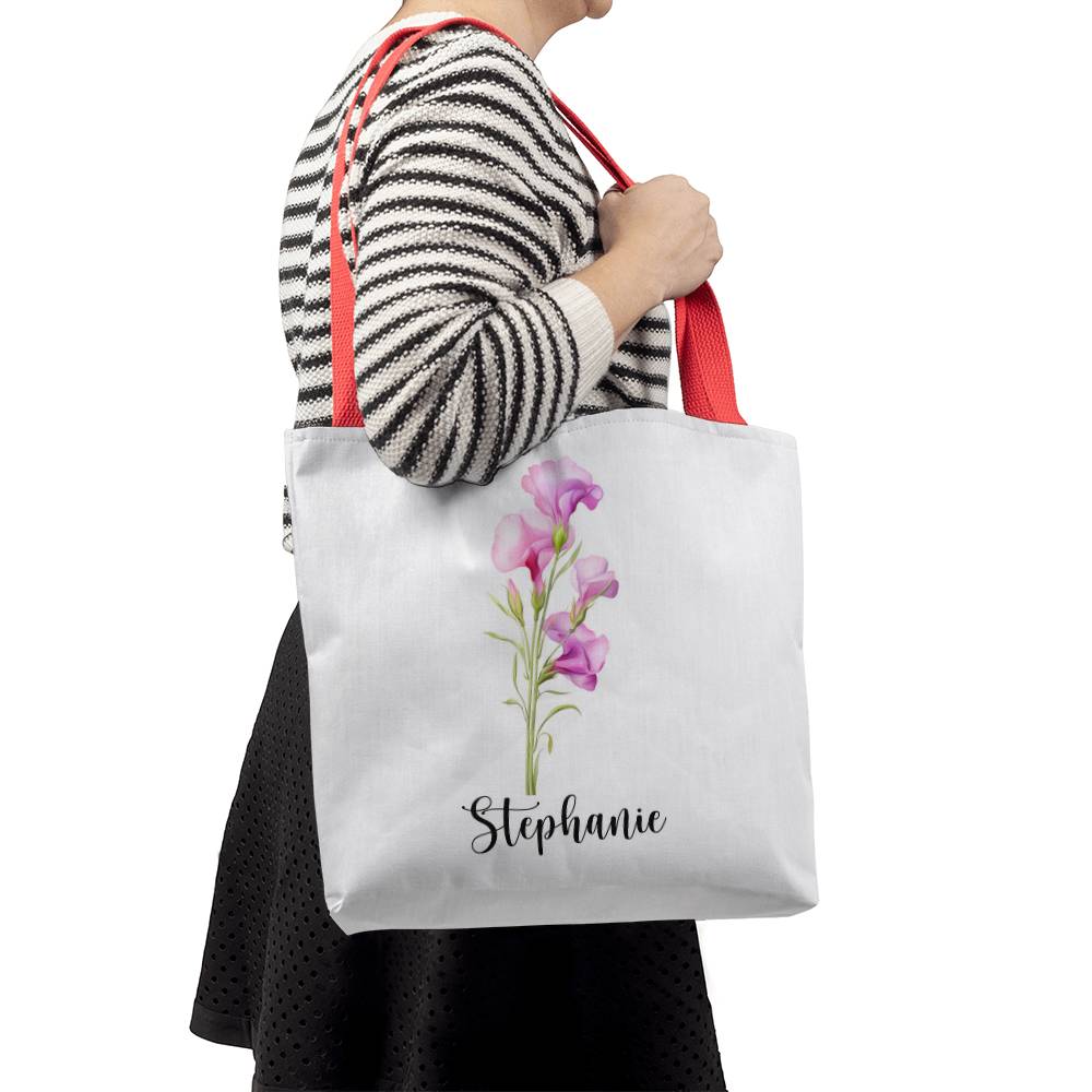 Birth flower Name Classic Tote Bag