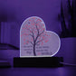 Gigi You Are The World To Us Lighted Acrylic Heart Plaque-[Heartfelt Family Gift]
