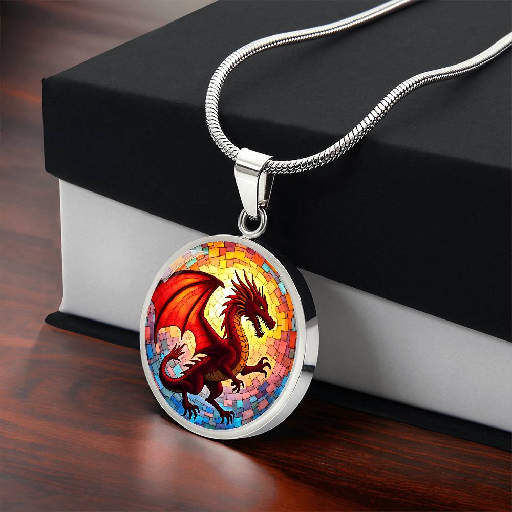 Red Dragon Pendant Necklace
