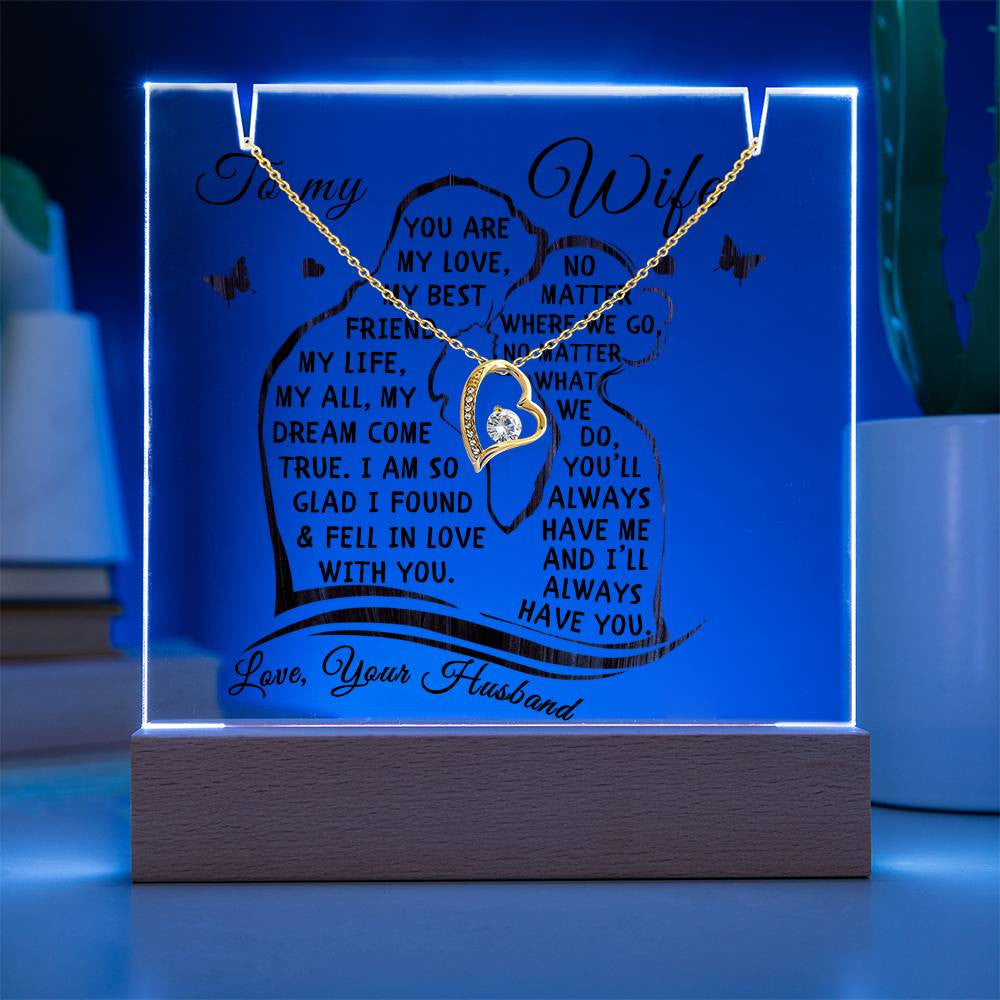 Wife Acrylic Necklace Gift Set-[Heartfelt Family Gift]