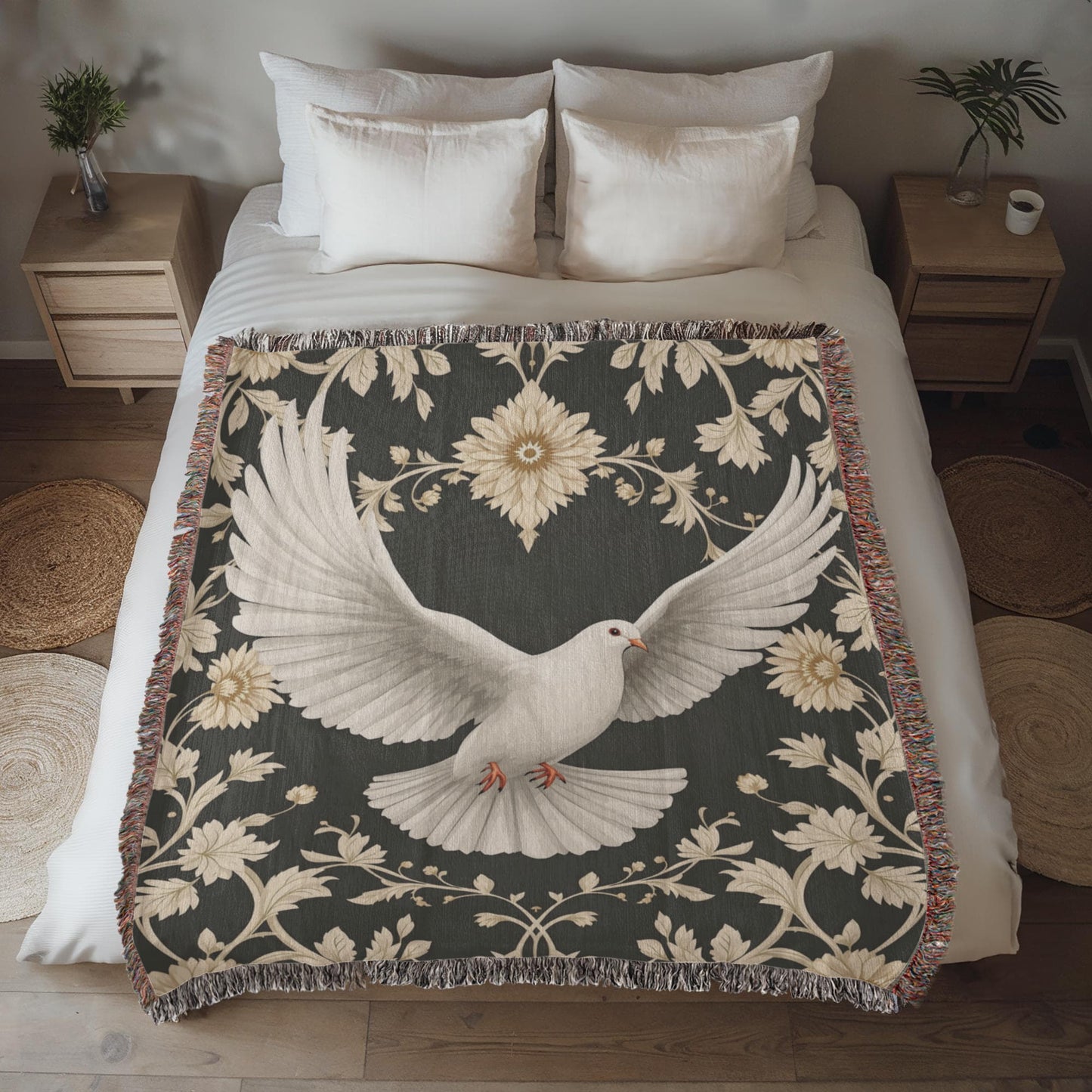 Dove Heirloom Woven Blanket