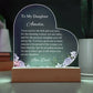 To My Daughter Acrylic Heart Plaque-[Heartfelt Family Gift]