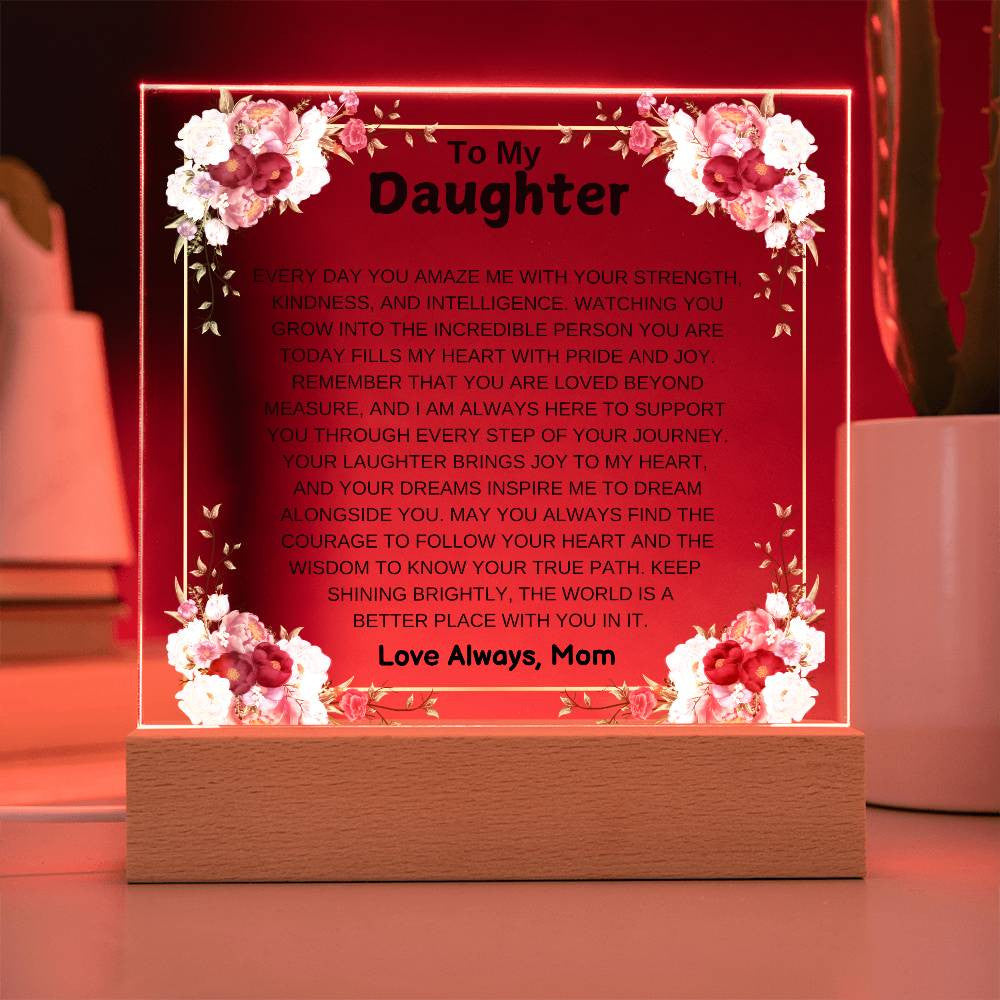 To My Daughter Plaque Gift-[Heartfelt Family Gift]