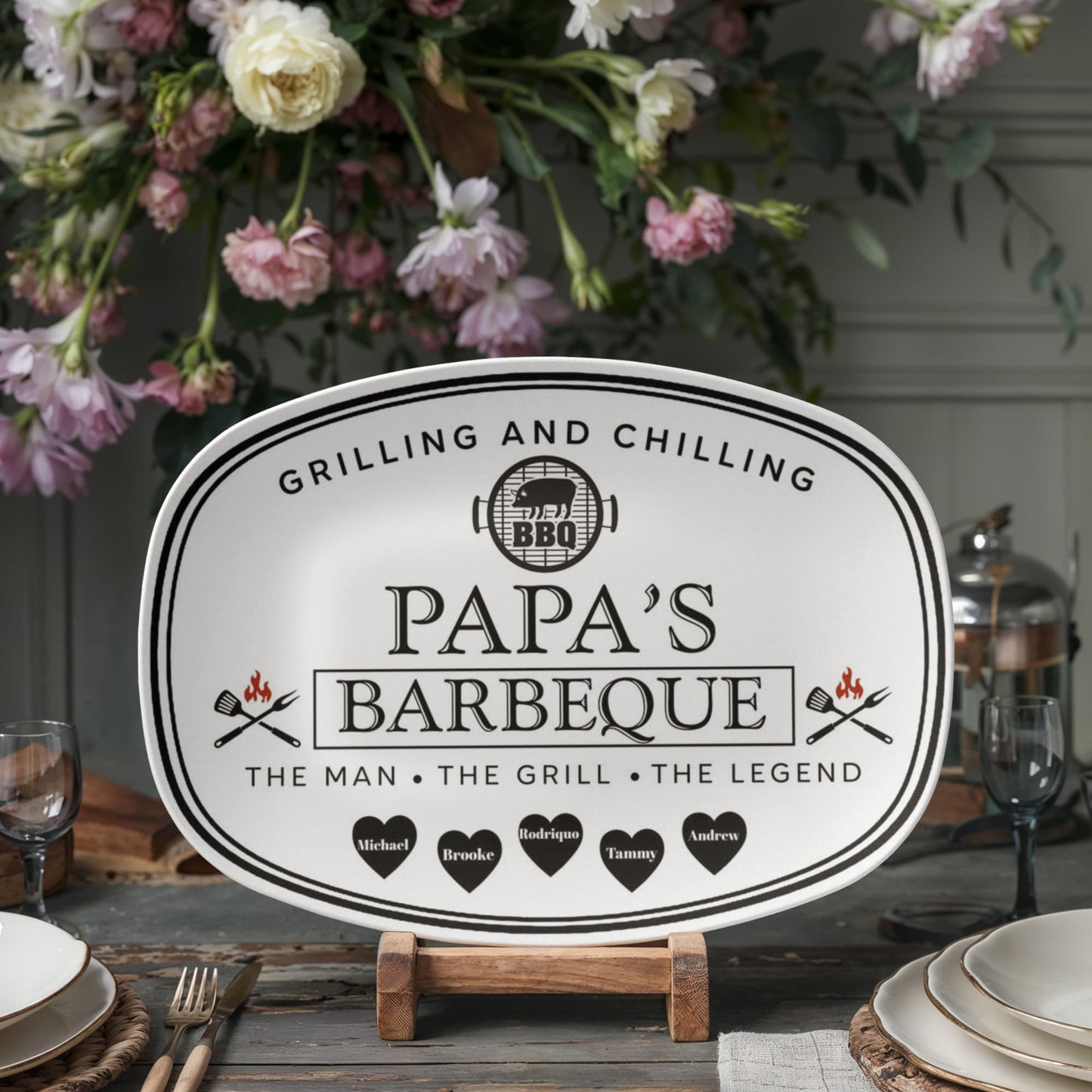 Papa's Grilling BBQ Platter 10”x14” Platter