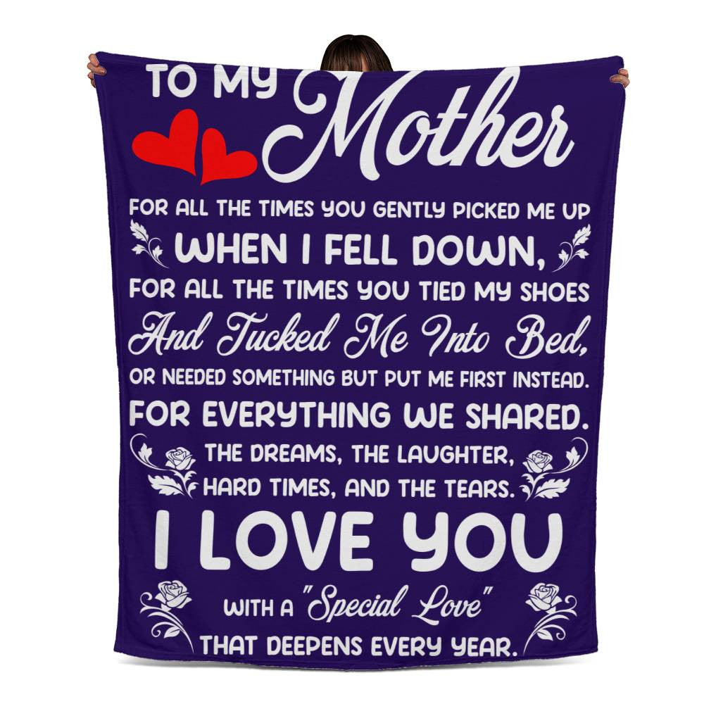 Mom Jersey Fleece Blanket 50" x 60"-[Heartfelt Family Gift]