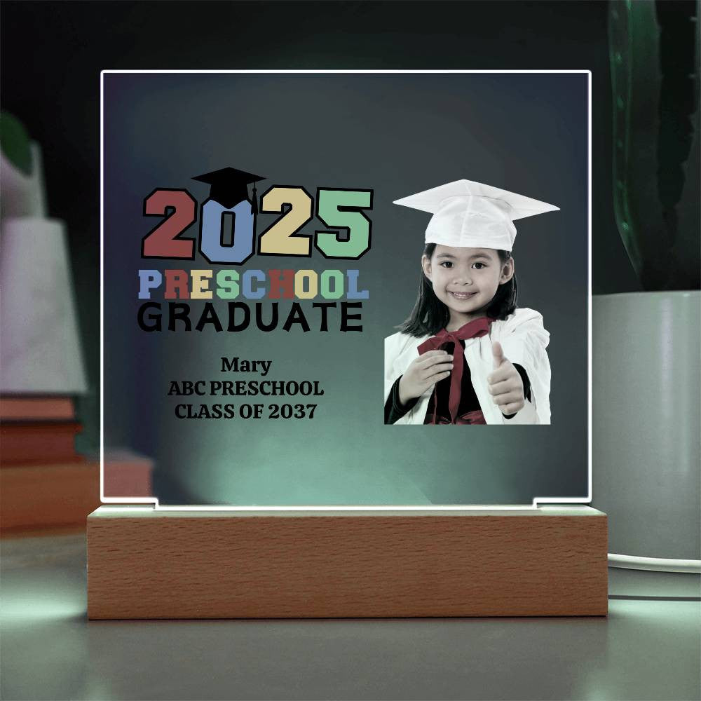 Preschool Graduation Photo LED Plaque-[Heartfelt Family Gift]