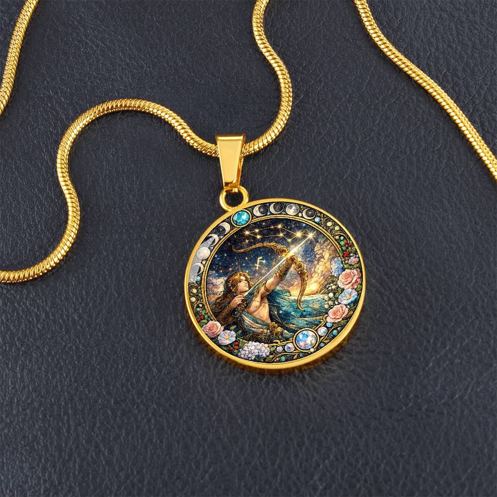 Aquarius Zodiac Sign Necklace, Personalized Zodiac Jewelry Gift, Custom Engraved Pendant, Astrology Sign Necklace, Unique Horoscope Gift