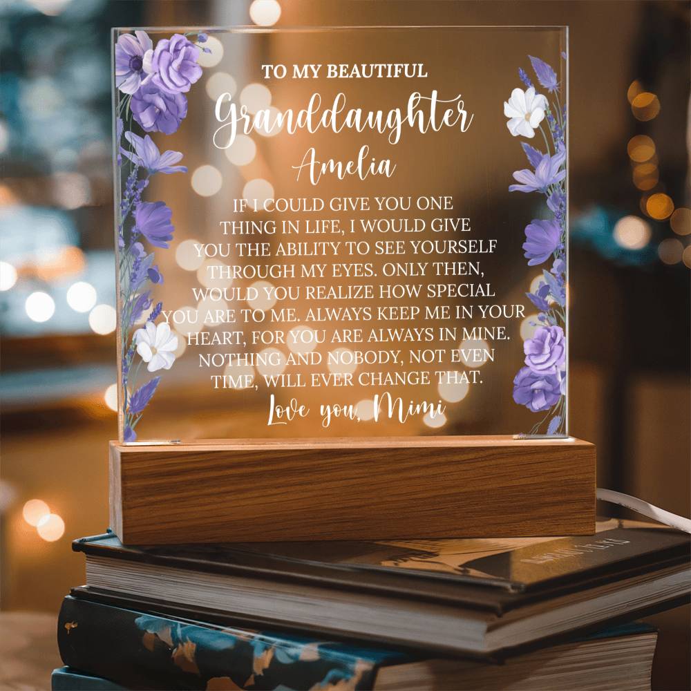 Personalized Granddaughter Acrylic Plaque