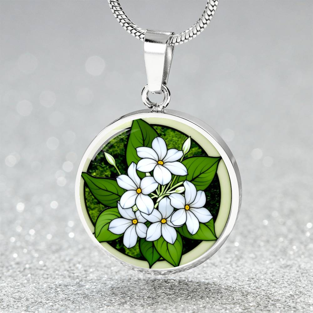 Lily of The Valley Floral Necklace with Engraving