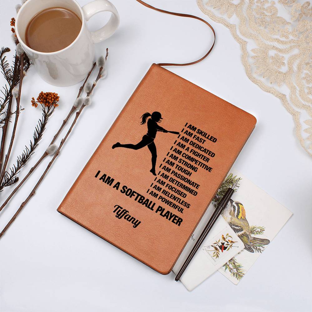 Personalized Softball Player Affirmation Journal