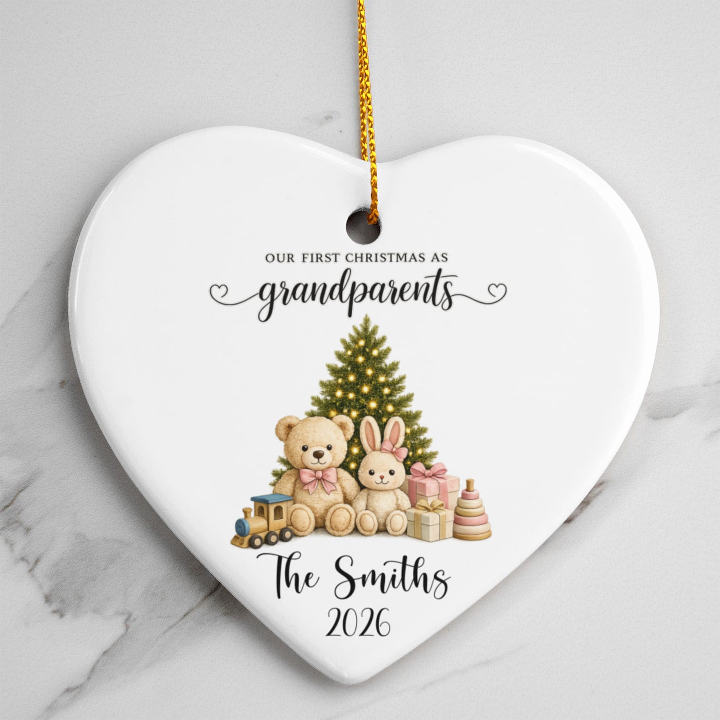 1st Christmas As Grandparents Ornament