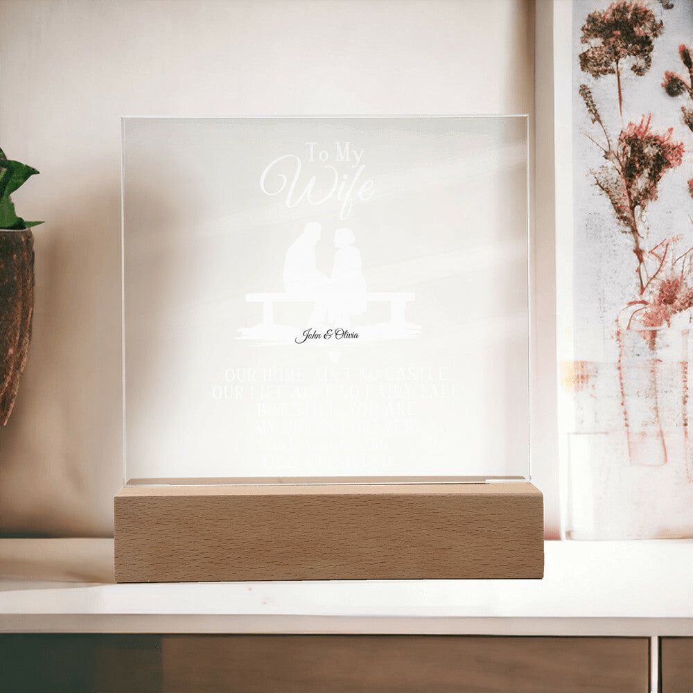 Wife from Husband Romantic Plaque Gift-[Heartfelt Family Gift]