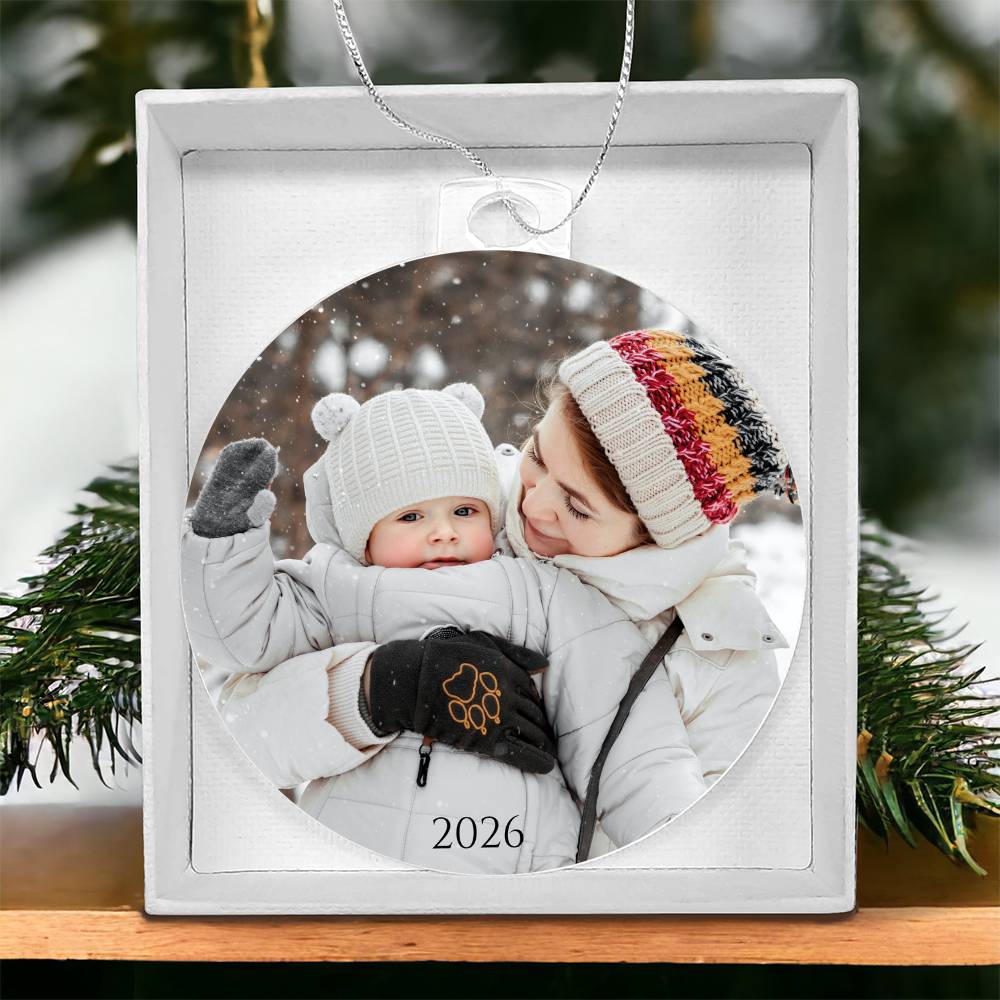 Family Photo Christmas Tree Acrylic Ornament