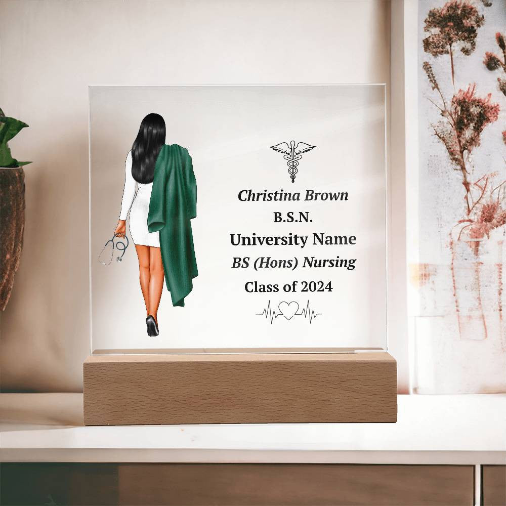 Personalized Nursing Graduation Gift Plaque-[Heartfelt Family Gift]