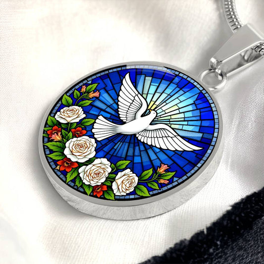 Engraved Dove Necklace-[Heartfelt Family Gift]