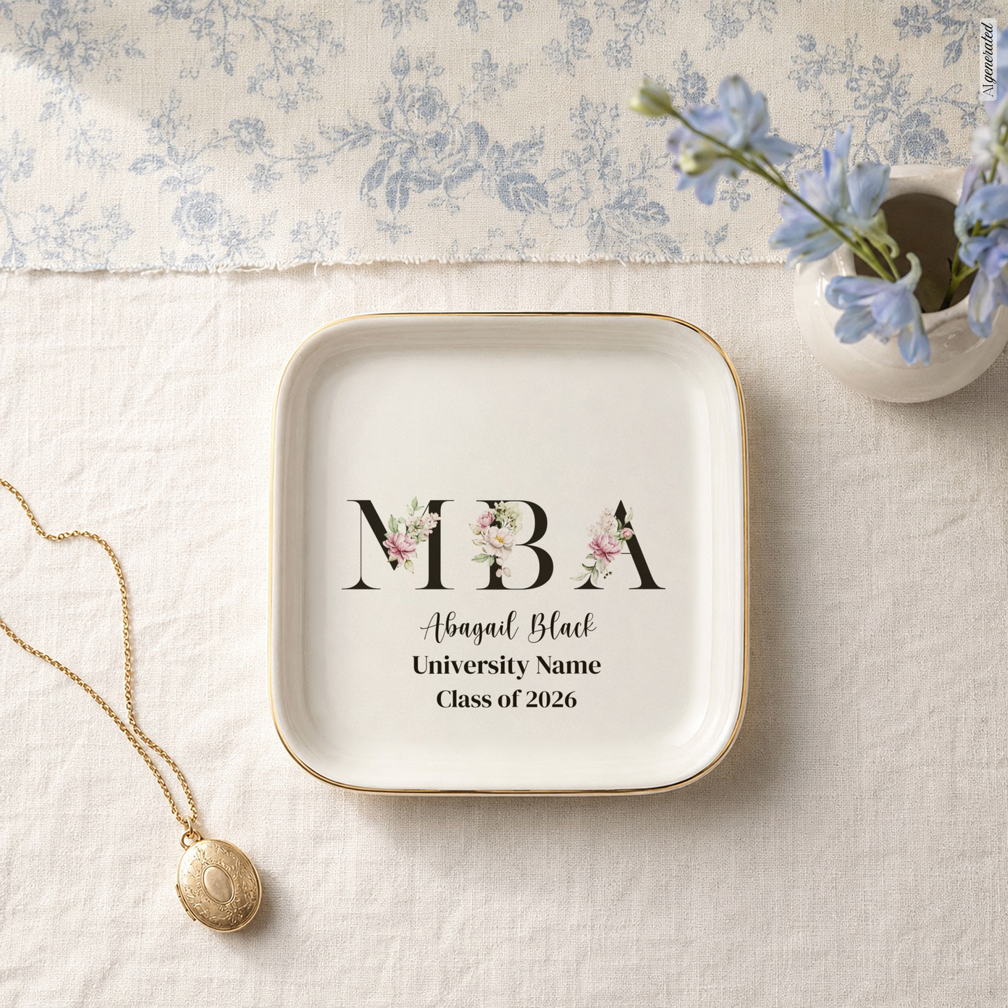 MBA Graduation Jewelry Dish