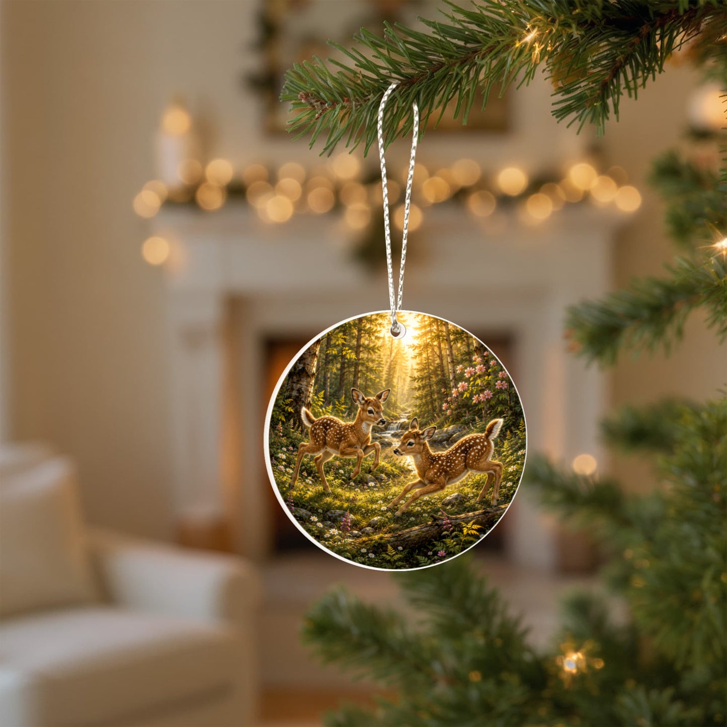 Deer Family Christmas Ornament