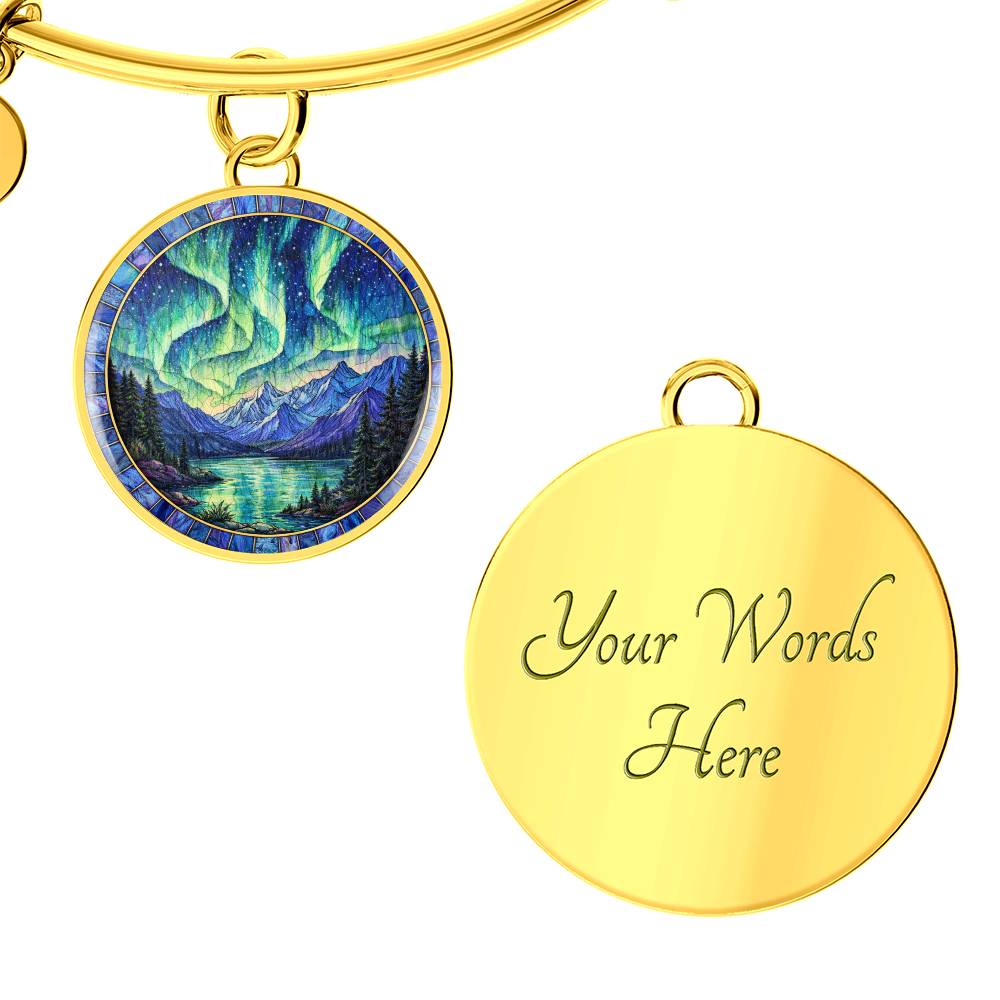 Northern Lights Necklace Pendant, Aurora Borealis Jewelry, Gift for Nature Lovers, Northern Lights Bracelet