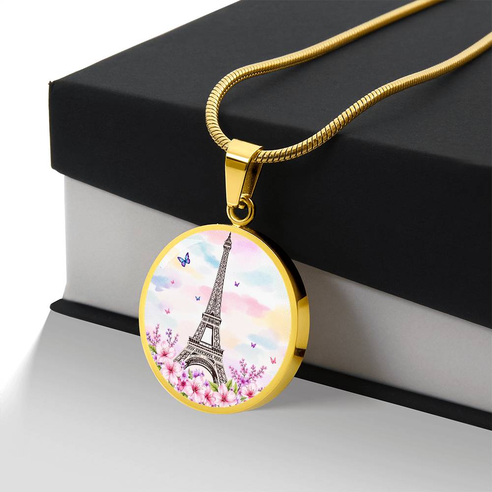 Eiffel Tower Paris Necklace with Engraving