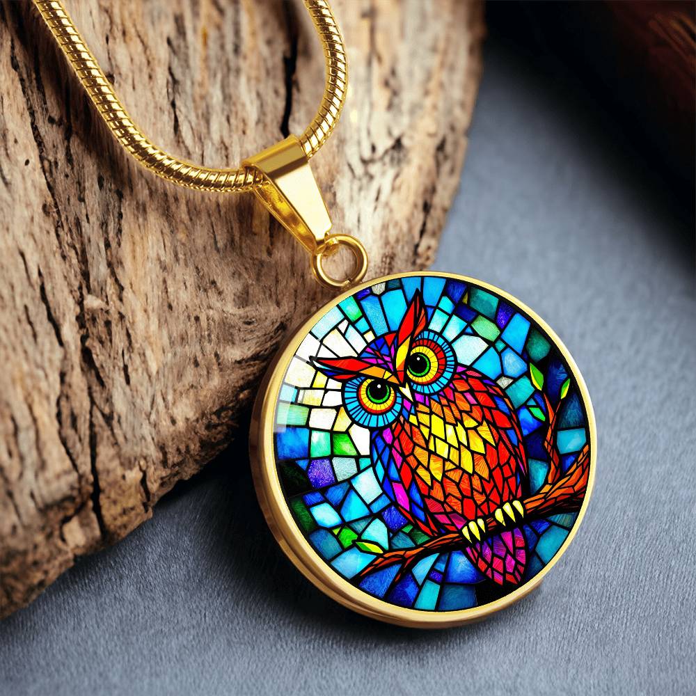 Owl Necklace with Engraving