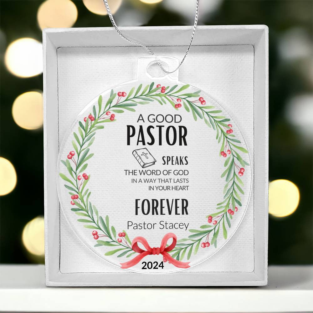 Pastor Acrylic Christmas Ornament Gift-[Heartfelt Family Gift]