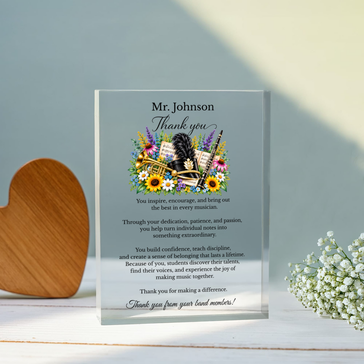Band Director Appreciation Plaque